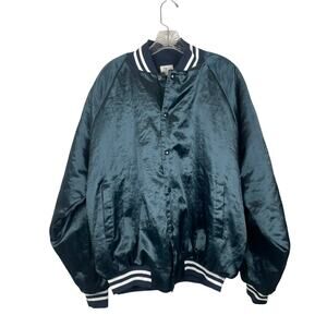 VINTAGE Auburn Sportswear Bomber Jacket Blue-Men's XL
